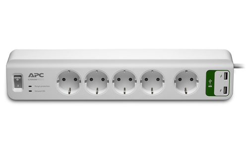 APC 5 ÇIKIŞLI AKIM KORUMA PRİZİ+2 Adet 5V-2.4A USB