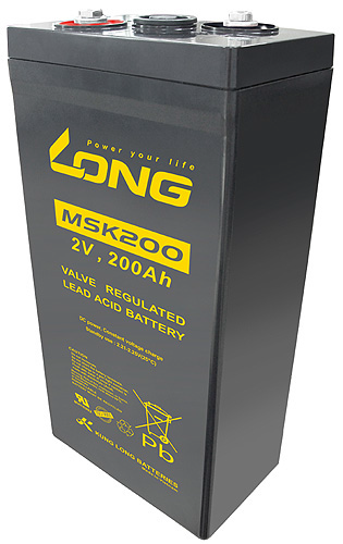 LONG MSK200A, 2Volt 200Ah Front Terminal Akü