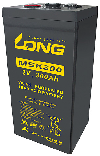 LONG MSK300, 2Volt 300Ah Front Terminal Akü